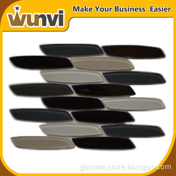 black mosaic tiles by water jet mosaic